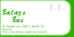 balazs bus business card