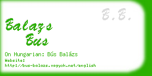 balazs bus business card